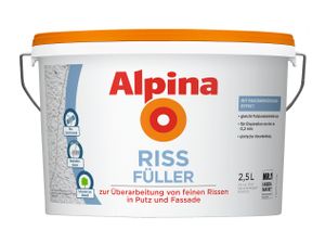 Alpina 2,5 L. Riss Füller, gleicht Putzunebenheiten aus, Weiß Matt für ca. 10 m²