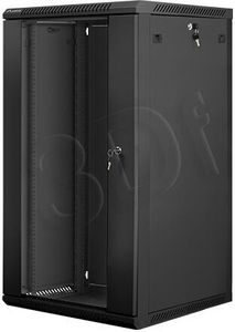 Lanberg Rack Wandschrank 19" 22U/600X600 Glastür schwarz (Speditionsversand)