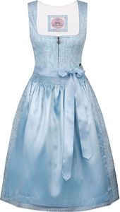 MarJo Trachten Dirndl "Neubiberg" 919765 | Babyblau 65cm Größe: 36