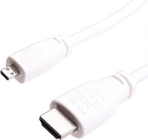 offizielles Raspberry Pi 4 Micro HDMI Kabel, weiss, 1,0m