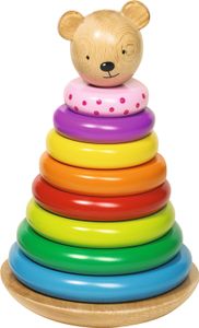 goki 58916 Stapel-Stehauf-Bärchen, bunt (1 Stück)