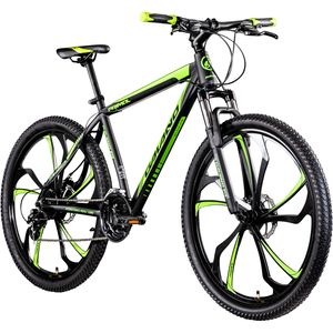 Galano Primal Mountainbike 27,5 Zoll für Jugendliche und Erwachsene 165 - 185 cm Jugendfahrrad MTB Hardtail Fahrrad 24 Gänge Mountain Bike 650B, Farbe:schwarz/grün, Rahmengröße:48 cm