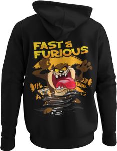 Crazy Retro Taz-Mania Cartoon Series 90s Tasmánsky diabol Dámska organická mikina s kapucňou S-XXXl