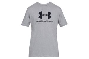 Under Armour Men's UA Sportstyle Logo Short Sleeve Steel Light Heather/Black M Fitness T-Shirt