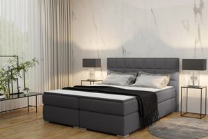 Boxspringbett PRATO Stoff Anthrazit 200x200cm