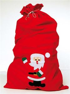 Idena H5171A - Roter Weihnachtssack aus Filz mit Motiv, ca. 90 x 60cm