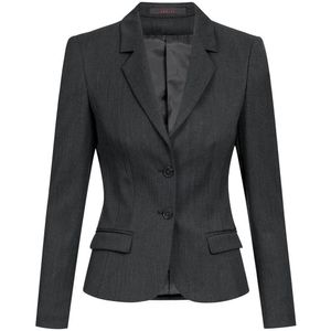 Greiff Corporate Wear BASIC Damen Business-Blazer Reverskragen Slim Fit Schurwollmix ® Anthrazit 42