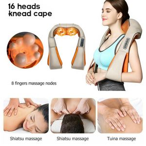 Elektrische Massagegerät Shiatsu Nacken Rücken Massage Vibration Wärmefunktion