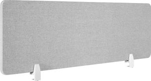 Schreibtisch Trennwand Noisy mit abgerundeten Ecken - 130 x 40 cm, grau Schreibtisch Trennwand Noisy mit abgerundeten Ecken - 130 x 40 cm, grau