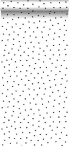 ESTAhome Tapete Punkte Schwarz und Weiß - 138934 - 53 cm x 10,05 m