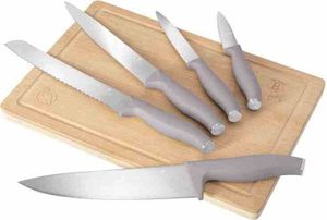 BERLINGERHAUS Messerset mit Schneidebrett 6-tlg. Taupe Collection BH-2967