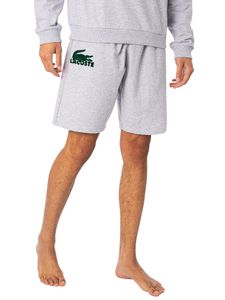 LACOSTE Herren kurze Hose Freizeithose Loungewear-Shorts mit Velours-Krokodil, Farbe:Grau, Artikel:-Y9K gris-chine, Größe:M