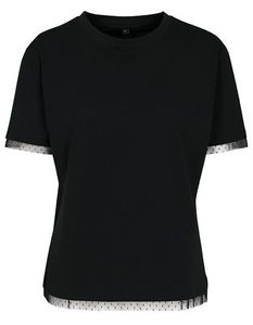 Build Your Brand Dámské tričko Laces Tee BY124 Schwarz Black 3XL