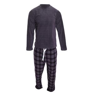 CargoBay - Súprava oblečenia na spanie pre mužov, kockovaná 1809 (L) (tmavo šedá/čierna)
