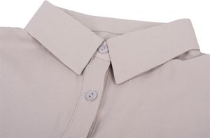 styleBREAKER Damen Blusenkragen Einsatz mit Knopfleiste Unifarben, Kragen für Blusen und Pullover 08020004, Farbe:Hellgrau