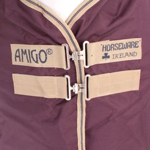 Horseware Amigo Hero Ripstop Lite 0g Turnout Decke wasserdicht Fig/Navy&Tan HW 20, Horseware Deckengröße:155 cm / 6´9