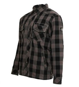 Bores Lumberjack Jacken-Hemd schwarz / grau Herren 2XL