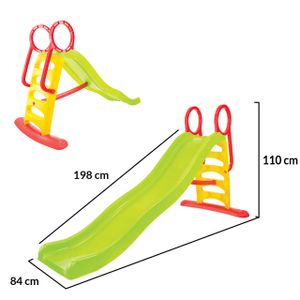 Mochtoys Kinderrutsche und Wasserrutsche 11557 Rutschlänge 198 cm bis 50 kg in grün
