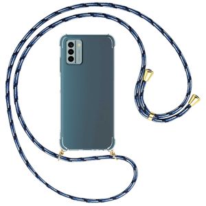 Handykette / Umhängehülle (G) für Nokia G22 (6.5'') Crossbody Hülle Case zum Umhängen mit Band - Farbe: dunkelblau