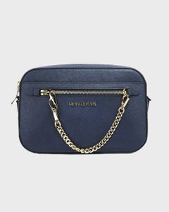 Michael Kors | Jet Set Large East West Blue Reißverschluss Ketten -Crossbody -Tasche – Blau