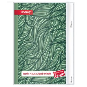 Roth-Hausaufgabenheft - Unicolor für clevere Faule, A5, Waterflow Green