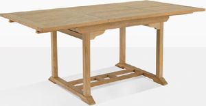 Teako Design rozkládací jídelní stůl Parma z masivního teaku hranatý 120-300cm zahradní stůl stůl na terasu (180 - 240 cm x 100 cm)
