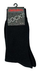 6 Paar Arbeitssocken, schwarz, Socken robust, Größe 43 - 46