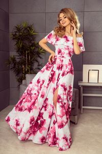 Numoco Geblümtes Kleid für Frauen Laolchmai blumiges tau L