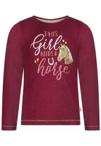 Salt and Pepper® Mädchen Langarmshirt Pferd, Größe:116/122, Präzise Farbe:Burgundy Salt and Pepper® Mädchen Langarmshirt Pferd, Größe:116/122, Präzise Farbe:Burgundy