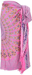 Bali Sarong, Wandtuch, Wickelrock, Mandala Pareo - Pink/grau, Uni, Viskose, 160*115 cm, Sarongs & Tücher