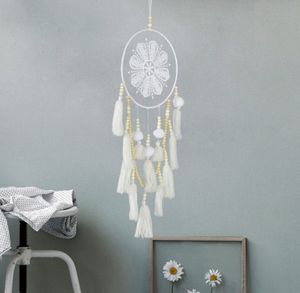 65x20cm Macramé Dreamcatcher Deco béžová nástěnná závěsná tkaná nástěnná dekorace