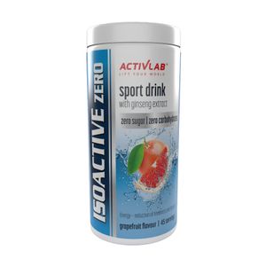 Activlab ISOACTIVE ZERO Sport Drink 225g, Does not contain carbohydrates (sugars), electrolytes, B vitamins - Grapefruit