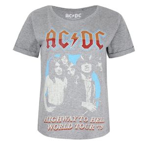 AC/DC - "Highway World Tour 79" T-Shirt für Damen TV1115 (XL) (Graphit meliert)