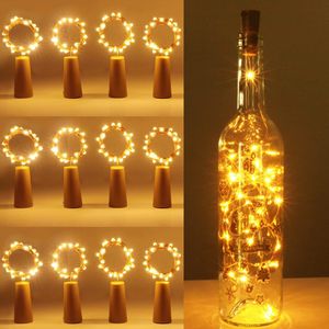 12PCS  20 LED Flaschenlicht Korken mit Batterie, Hochzeitsdeko, 2M Flaschen-Licht Flaschenlichterkette DIY Weihnachten Party