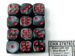 Chessex  16mm D6-Würfel-Set (12)
