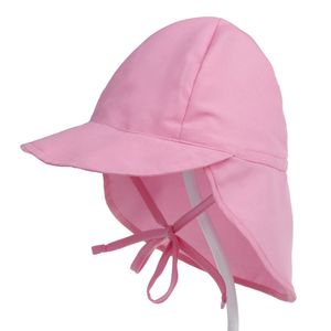 Mädchen Sonnenhut Verstellbarer Hut mit breiter Krempe Sonnenschutz UPF 50 für Baby Mädchen Jungen Säugling Kind（Rosa）