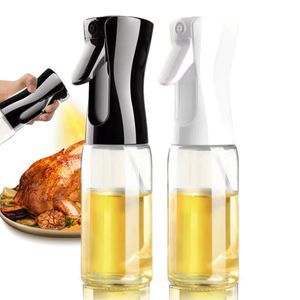 2 Stück Ölsprüher für Speiseöl Glas, 220ml Öl Sprühflasche, Oil Sprayer für Air Fryer（Weiß + Schwarz）