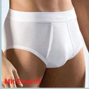 Herren Slip Unterhosen Feinripp Slips(Spar-Set,6-St)Weiß 100%Baumwolle Größe-XL