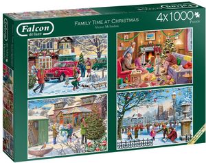 Falcon 11269 Victor Mclindon Family Time at Christmas 4x1000 Teile Puzzle