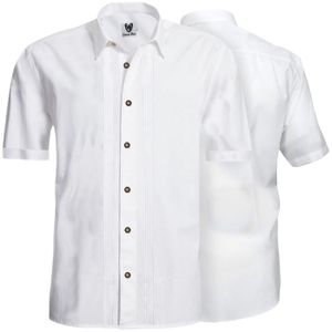 Trachtenhemd Businesshemd 2x5 Biesen Hemd Halbarm Baumwolle , Größe:XL