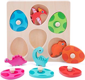Holzpuzzle Spielzeug, Greifpuzzle, Holzpuzzle, Montessori Spielzeug, Lernspielzeug, Geschenk für 1 2 3 Jahre Baby