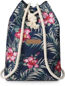 Zagatto Rucksacktasche Rucksack Tasche 'Nairobi' mit Blumenmuster und marineblau ZG670