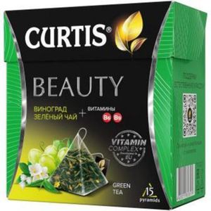Curtis grüner Tee Beauty mit Vitaminen B Komplex 15 Pyramidenbeutel Tee