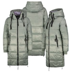 Factory Price Dlouhá zimní dámská bunda s prošíváním - SUBLEVEL Barva: KHAKI, Velikost: M