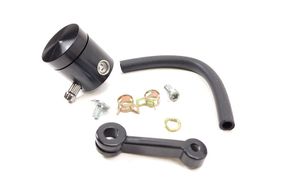 Universal Motorrad Bremsflüssigkeitsbehälter Ausgleichsbehälter Alu CNC Schwarz
