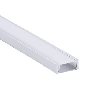 1m LED Aluminium Profil Schiene flach 15x7mm mit Abdeckung Silber