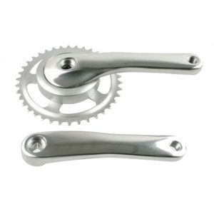 Gazelle Crankset Linea 38T Aluminium / Stahl Silber