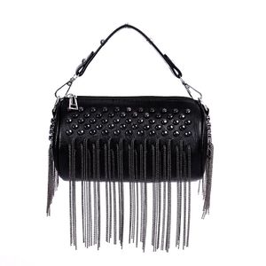 Bright Diamonds Damen Kette Umhängetasche Umhängetaschen Damen Lederhandtasche Fransen Lässige Tragetaschen
