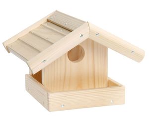 Betzold 81713 - Vogelhaus-Bausatz - Bastelset Holz Selbstgestalten Vögel füttern