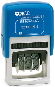 COLOP Datumstempel Printer S260/L1 "EINGANG" blau mit Textplatte